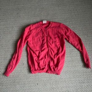 Crewcuts pink button up cardigan